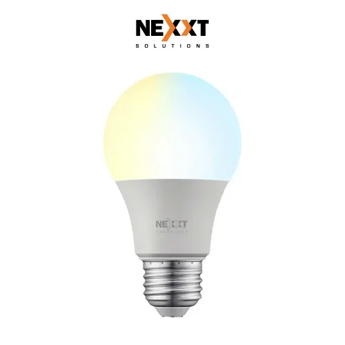 Foco inteligente Nexxt luz blanca y amarilla, wi-fi, 9w, tipo de bombilla A19