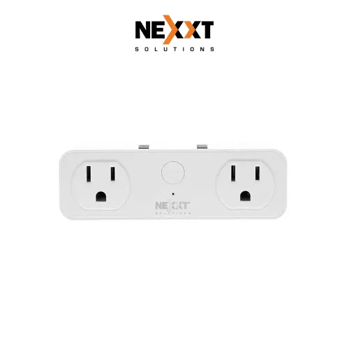 Enchufe inteligente wifi Nexxt NHP-D610 220V, 2 tomacorrientes universales, 2 puertos usb